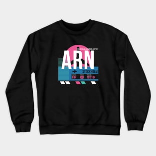 Stockholm (ARN) Airport // Sunset Baggage Tag Crewneck Sweatshirt